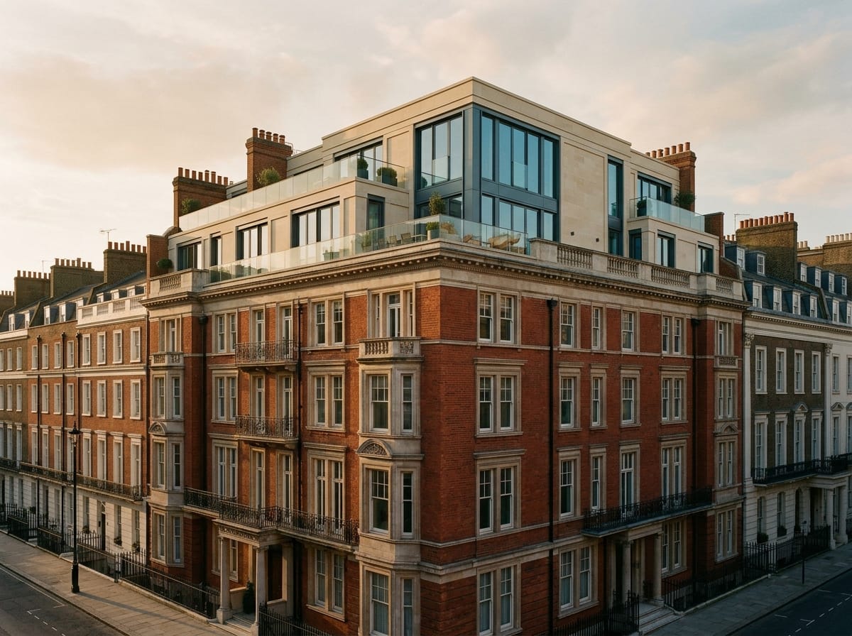 A penthouse on Wimpole Street, Marylebone.