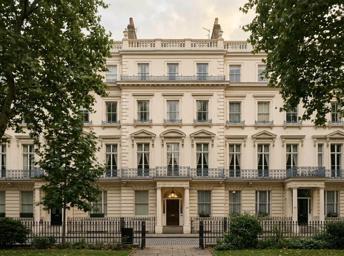 A house on Onslow Square, South Kensington.