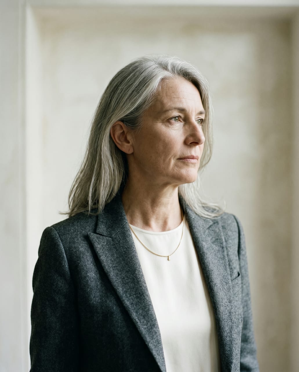 Helena Ashcombe — founding principal, London. Editorial portrait illustration.
