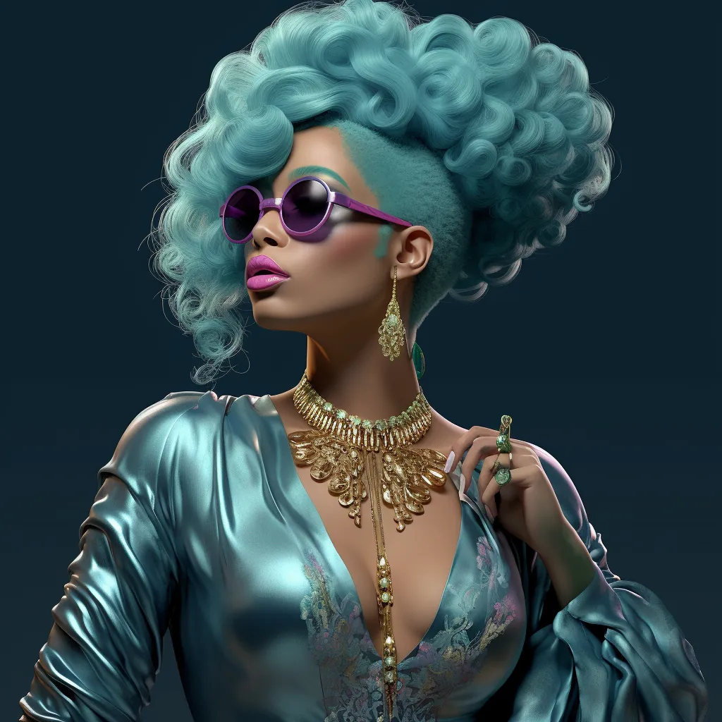 FLAIR Issue 01 cover — electric blue editorial portrait, teal afro, metallic silver jacket