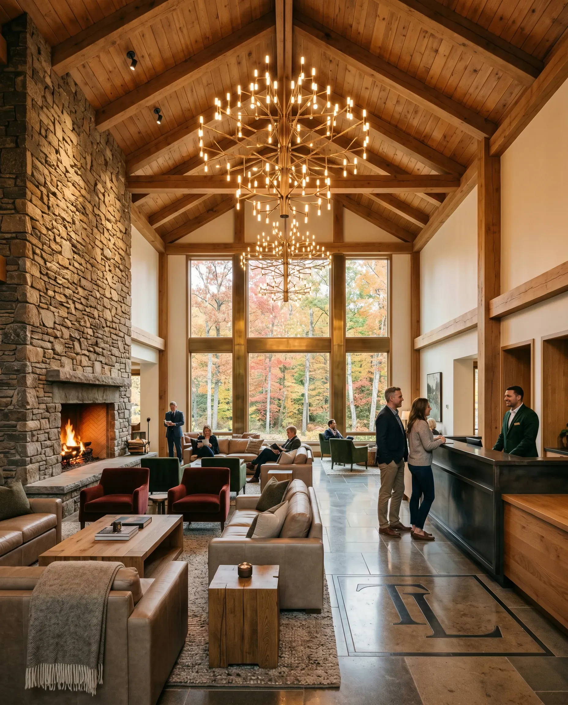 The Great Room lobby at The Swiftwater