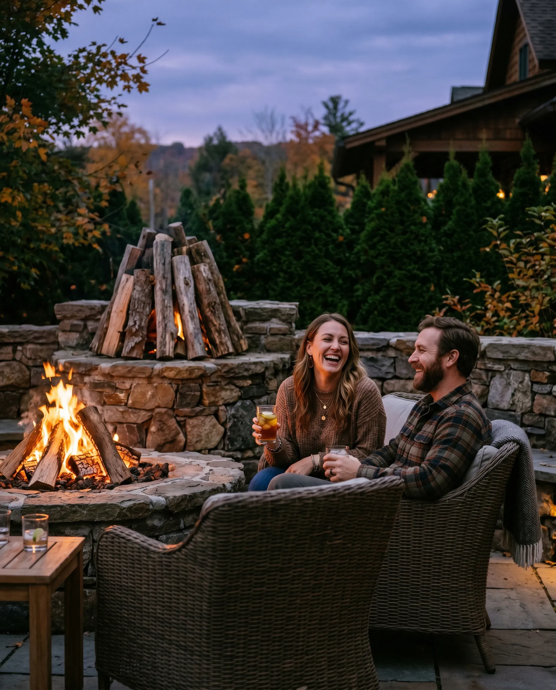 Fireside evening at The Swiftwater