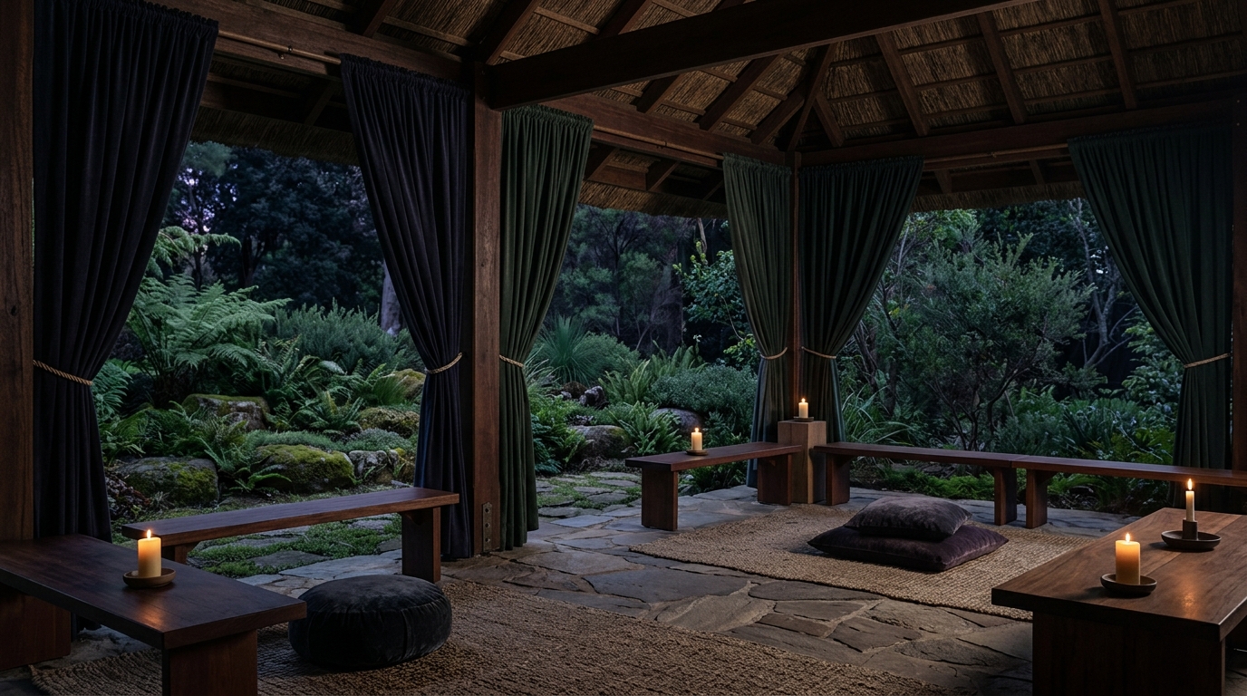 The atelier commission space — where the garment begins as conversation